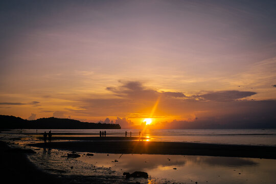 Sunset on the beach. Odiongan, Romblon, Philippines.