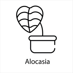 Alocasia icon vector stock illustration