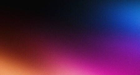 Dark grainy color gradient background purple red orange blue black glowing banner header abstract design
