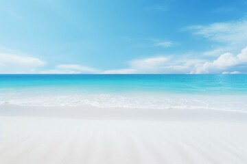 Vivid beachscape with white sand against transparent background. Exudes summertime atmosphere. Generative AI
