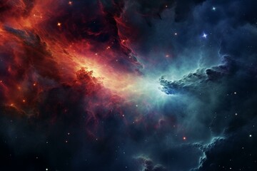 Fototapeta premium Stunning deep space nebula. Mesmerizing celestial artwork. Generative AI