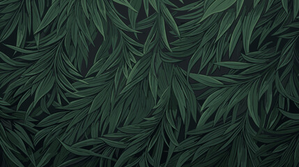 Fototapeta na wymiar Luxury green background vector with green leaf pattern. Vector illustration.