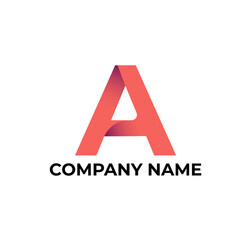 A Letter Logo Design Gradient Letter