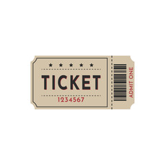 admit one ticket vector design logo template