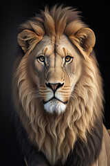 lion portrait front view king lion 