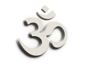 Om or Aum Indian sacred sound icon isolated on transparent background. Symbol of Buddhism and Hinduism religions. The symbol of the divine triad of Brahma, Vishnu and Shiva.
