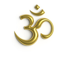 Om or Aum Indian sacred sound icon isolated on transparent background. Symbol of Buddhism and Hinduism religions. The symbol of the divine triad of Brahma, Vishnu and Shiva.
