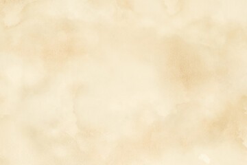 Abstract beige painted watercolor paper background texture, digital painted for template