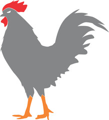 Chicken rooster silhouette