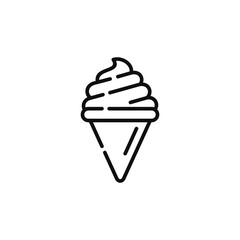 Ice cream line icon isolated on white background