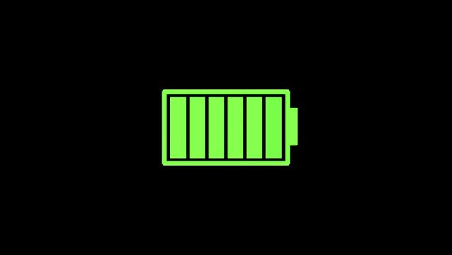 Battery charging Icon, mobile devices rechargeable batteries being charged animation. k1_1325