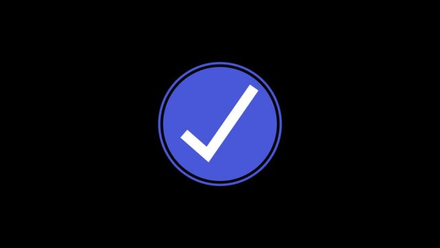 Check mark, tick mark, Approved Icon, Yes or Checklist Icon animation. k1_1331