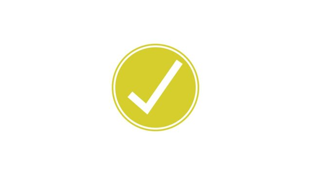 Check mark, tick mark, Approved Icon, Yes or Checklist Icon animation. k1_1337