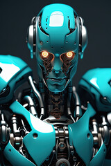 Fototapeta premium Photo a close up of a robot 