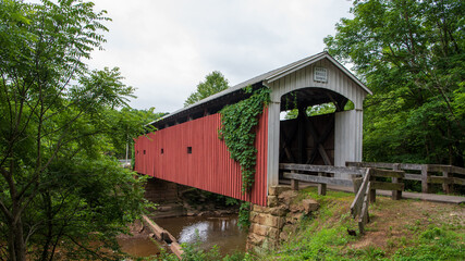 Harra Covered Bridge in Washington County, Ohio