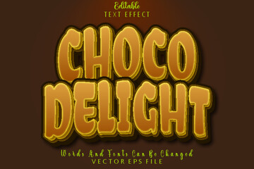 Choco Delight Editable Text Effect Emboss Cartoon Style