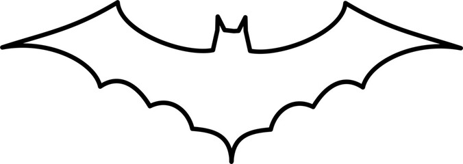 Bat outline, flying bat