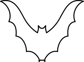 Bat outline, flying bat