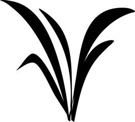 Pond reed silhouette, reed clipart, grass silhouette 