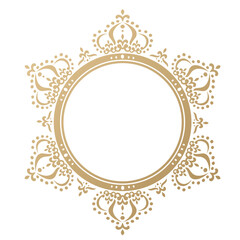 gold frame with ornament