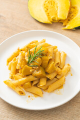 pumpkin penne pasta alfredo sauce