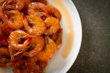 Sweet shrimps is Thai dish which cooks with fish sauce and sugar