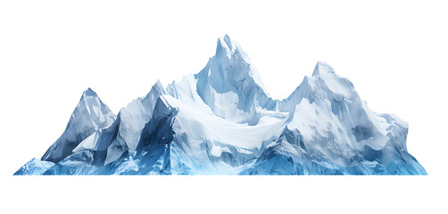 Ice mountain landscape cutout  generative AI