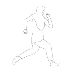 running vector illustration design