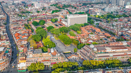 Aerial photography of the Confucian Temple in Quanzhou City, Fujian Province, China