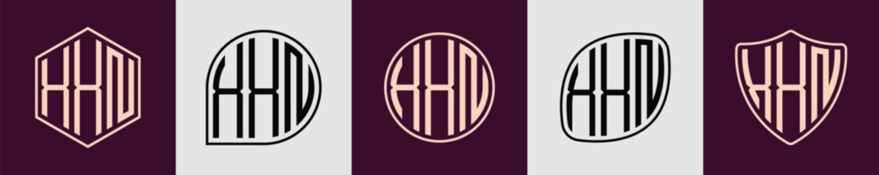 Creative simple Initial Monogram XXN Logo Designs.
