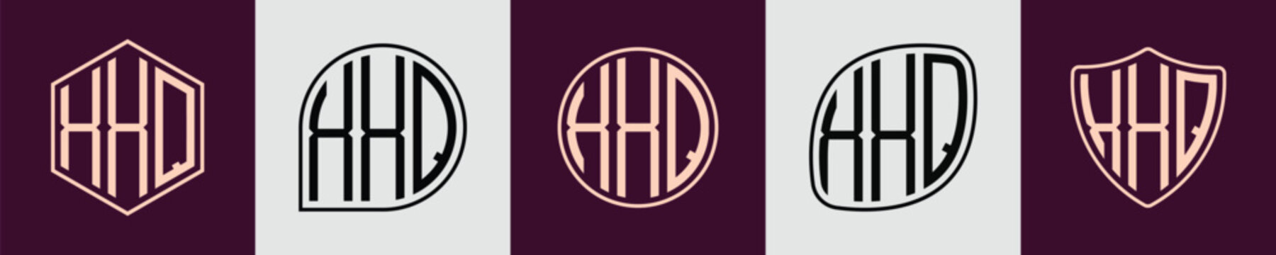 Creative simple Initial Monogram XXQ Logo Designs.
