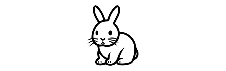 rabbit vector white background 