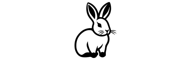 Fototapeta na wymiar Rabbits in the Meadow: Vector Graphic