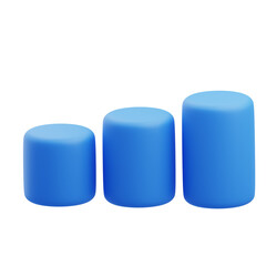 3D Bar Chart Illustration