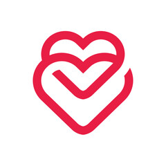 Heart Logo. Love, Medical, Romance, and Charity design vector template.