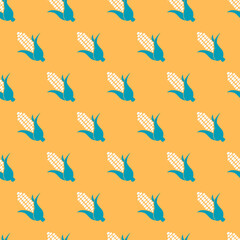 Sweet Delicious Fresh Corn Vector Graphic Seamless Pattern