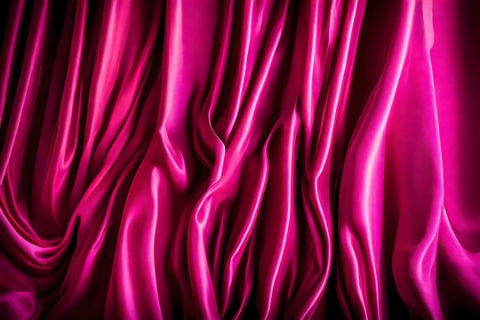 Bedding backdrops. magenta curtains fabric background. Texture