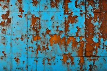Background rust structure in blue  color