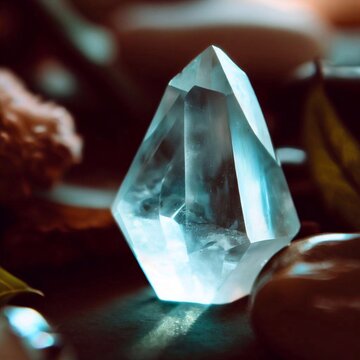 Blue healing crystal