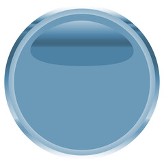 Digital png illustration of big blue button on transparent background