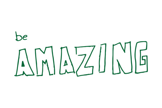 Digital png text of be amazing on transparent background