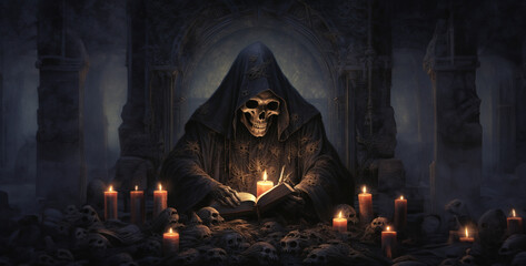 Halloween pumpkin with bats, death spell occult fantasy art style hd wallpaper