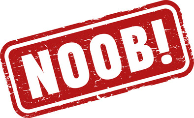Noob square grunge stamp