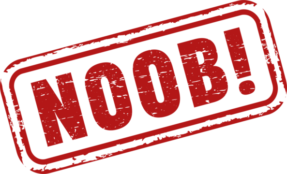 Noob square grunge stamp