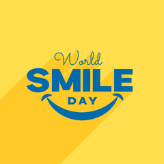 nice world smile day yellow background expressing happiness
