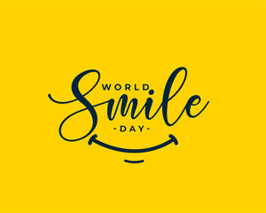 Fototapeta world smile day concept background for smiling and cheerful faces obraz