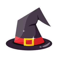 Witch hat vector colorful stickers Icon Design illustration. EPS 10 File