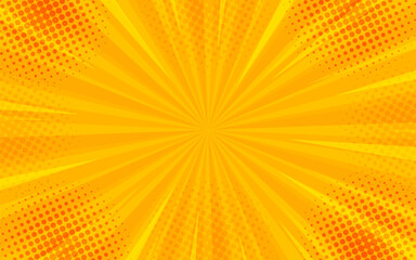 yellow comic pop art with dots halftone modern background