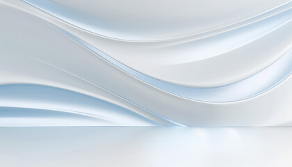 Naklejka premium 3D White Interior Background