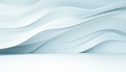 3D White Interior Background